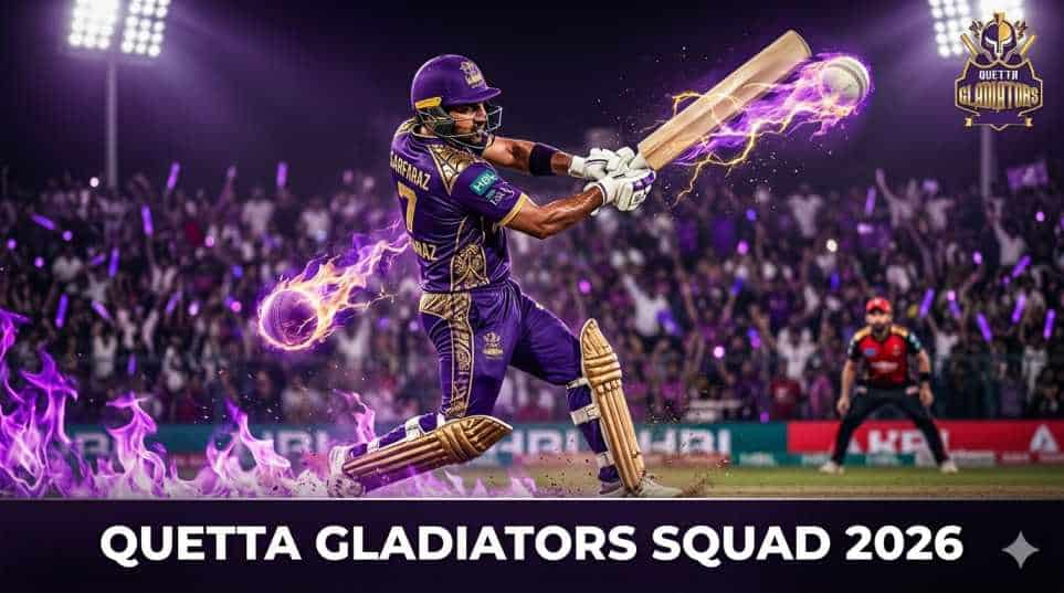 Quetta Gladiators Squad PSL 2026